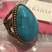 Studio Barse Santo Domingo Turquoise Bronze Statement Ring Sz 8 NWT NEW