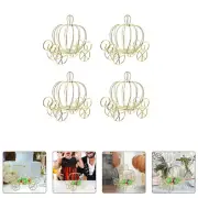 4 Pcs Cookie Pumpkin Cart Metal Candy Box Halloween Favor Boxes Women's