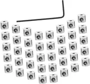 NUOBESTY Locking Pin Backs Set Metal Lapel Pin Backs Locking Clasp for Uniform Badges