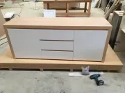 THB-032A Local Make Tassie Oak & High Gloss Buffet Sideboard