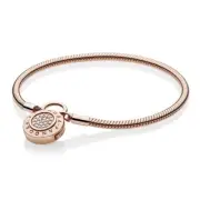 Authentic Pandora Rose Lock Charm Bracelet size 23