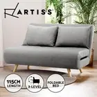 Artiss Sofa Bed Fold Out Recliner Couch Lounge Chairs Grey 2 Seater
