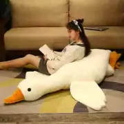 50-130cm Lying Duck Plush Toys Mat Pillow Soft Cushion for Girls Birthday Gift