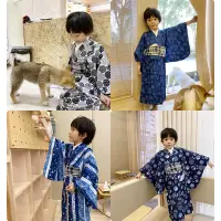 在飛比找蝦皮購物優惠-日本男童防皺正裝振袖和服配腰帶日系和風童裝寶寶七五三和服