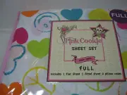 New Pink Cookie Chalk Board Full Sheet Set Hearts Happy Faces Peace Signs NIP