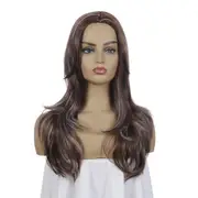 Women Mid Length Curly Wig Chemical Fiber