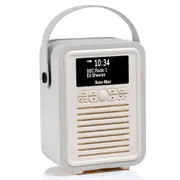 VQ Retro Mini DAB+ Portable Radio with Bluetooth Speaker (Light Grey)