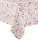 Celebrate Together Coral & Purple Floral Tablecloth Fabric Table Cloth 60X84 Ob