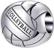 [Amoony Charms] Sport ball Charm 925 Sterling Silver Sport Beads for Bracelets