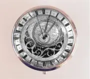 Victorian Clock Face Pill Box Case Pillbox Holder Trinket Steampunk