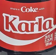 Share a Coke with Karla 2025 Personalized Gift Coca~Cola Bottle 20oz