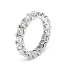 4.00 ct H-I1/I2 Diamond Eternity Band, U Prong Eternity Ring in 14K White Gold
