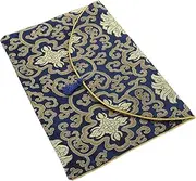 Gatuida Brocade Scriptures Pouch Jewelry Storage Bag Elegant Brocade Design for Travel Office Outdoor Use Versatile Music Buddhist Book Carrier
