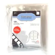 by 3L, Regular Pre-Cut 3D Foam Squares, White, 1/2-Inch X 1/2-Inch, 126 Count (P
