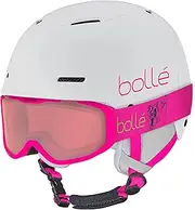 Bollé - Combo B-Fun Jr Rocket, White & Pink Mat, Vermillon Cat 2, Extra Small, Snow Helmets, Unisex, Children