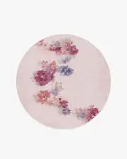 185' Round | Machine Washable Runner Rug | Kid & Pet Friendly | Indoor Rug | Clara Soft Rose Flatwoven Rug | Ruggable