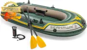 Intex Seahawk 2 Inflatable Boat Set 2 Person Oars Pump Rod Holders 520lb PVC