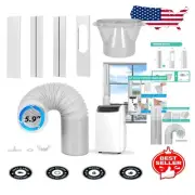 Universal Portable AC Window Vent Kit with 5.9" Hose - Easy Setup & Cool Comfort