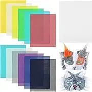 12 Pcs Eye Mesh 7.9x5.9 Inches DIY Therian Mask Material Kit Plastic Eye Mesh Sheets for DIY Handicraft Make Kit