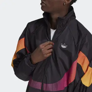 Adidas ORIGINALS SPRT 男裝 外套 立領 寬鬆 拉鍊 口袋 線條 黑【運動世界】GN2463