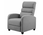 Luxury Recliner Chair Chairs Lounge Armchair Sofa Fabric Cover Grey