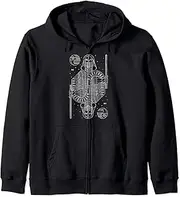 [STAR WARS] Darth Vader King Line Art Playing Card Zip Hoodie