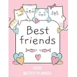 2020 FRIENDSHIP WEEKLY PLANNER DATED WITH TO DO NOTES: CATS APPRECIATION DATED CALENDAR WITH TO DO LIST & MONTHLY FRIENDSHIP QUOTES