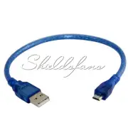 30cm USB 2.0 A Male to Micro USB 5 pin Male Data Charge Cable Cord