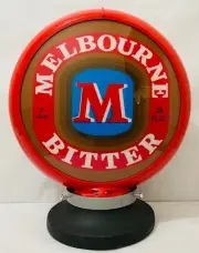 NEW Petrol Bowser Globe and Base Melbourne Bitter Illuminated sign