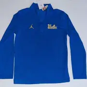 S Air Jordan UCLA Bruins blue 1/4 zip dri-fit mens shirt DR0345-403 Nike $85
