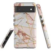 For Google Pixel 6 Case, Shielding Back Cover,Marble Pattern