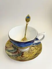Vincent Van Gogh Crows Teacup Set With Spoon