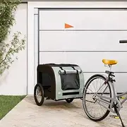 Pet Bike Trailer Grey and Black Oxford Fabric&Iron,Pet Pushchairs & Strollers 9KG-93839