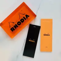 在飛比找蝦皮購物優惠-RHODIA N8 上掀可撕 黑色方格 橘色橫條 筆記本