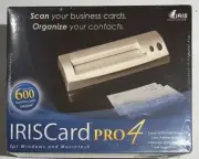 IRIS Card Pro 4 Business Card Scanner Organize Contacts Digital Data Conversion