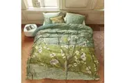 Bedding House Van Gogh Peach Trees Cotton Sateen Green Quilt Cover Set