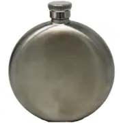 Silver Diamond Print 5 oz Round Pocket Alcohol Liquor Flask Stainless Steel