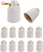 15-Pack 4P Gx24Q to E26 Lamp Base Converter,15.5Mm G24Q to E26/E27, Gx24Q to E2