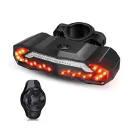 Bicycle Alarm Anti Theft Bike Taillight Alarm Usb Rechargeable Led Waterproof Tail Light Induction Black