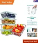 Airtight Glass Meal Prep Containers - 1040ml Set for Kitchen Organization