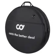 CD Extra Thick Soft Foam Padded Bike Double Wheel Bag with Shoulder Strap - for 700c Road Bike & 26" 27.5" 29" MTB Wheel Set - Quality Nylon 600D