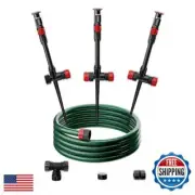RESTMO Above Ground Sprinkler System with Metal Spike Base, Flexible DIY Irri