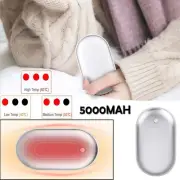 2 in 1 Rechargeable Hand Warmer Power Bank Portable USB Heater Winter AU
