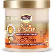 ((confezione da 3)) - African Pride Shea Butter Miracle Leave in Conditioner - 440ml Jar