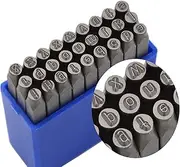 WKSTOOL 4mm High Hardness Carbon Steel Uppercase Lowercase Letter Ball Pein Hammer Hand Punch Metal Stamp Set for Mold Jewel Making Die (4mm Lowercase Letter)