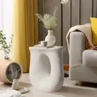 U-Shaped Geometric Side End Table, Stylish Coffee Table, Lightweight Nightstand,