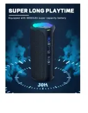Ortizan Bluetooth Speakers, 40W Loud Stereo Portable Wireless Speaker, IPX7 Wate