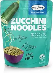 Fine Fettle Zucchini Noodles 20g - Carton of 6. No Added Nasties - 100% Natural, Low Carb, Gluten Free and Keto Friendly Zucchini Ready Meals and Sides - Made of Australian Grown Zucchini