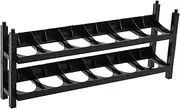 GARIOUANS 2pcs Paint Holder Rack: Plastic Pigment Shelf 6-compartments Pigments And Water-based Paint Organizer Craft Tools Holder For Home School Use