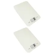 2x Acurite Large Slim Line Glass Digital Kitchen Food Measure Scale 1g/8kg White
